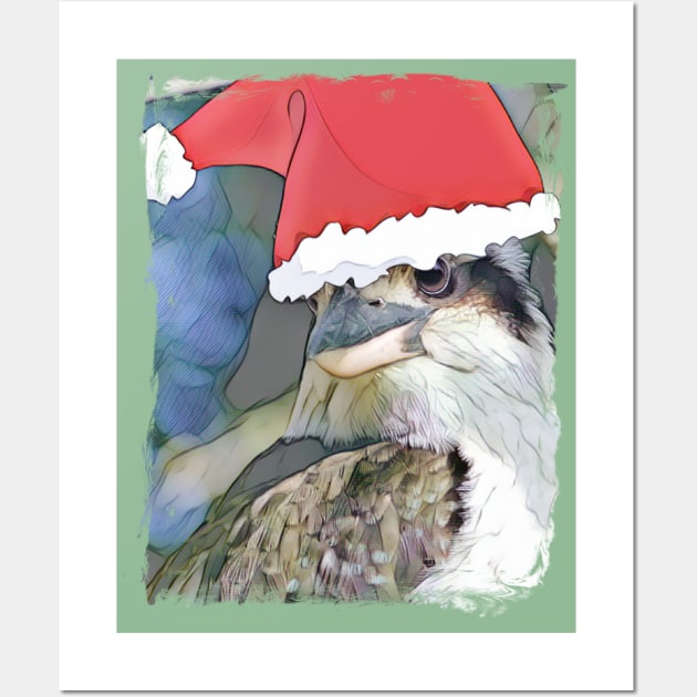 Christmas kookaburra Wall Art by Kielly